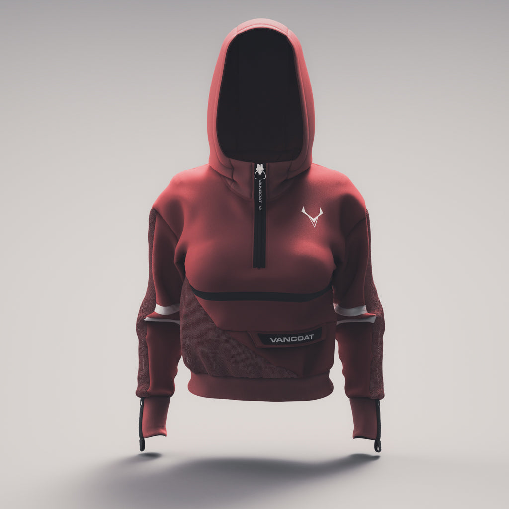 Tactical Hoodie Women Mineral Red